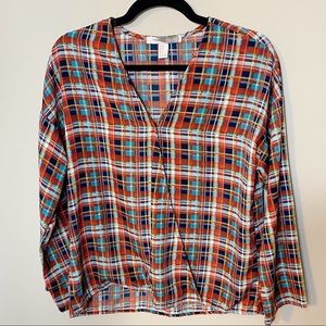 Multicolored Forever 21 long sleeve blouse